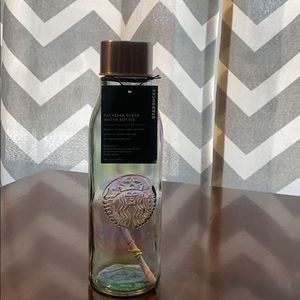 New Starbucks iridescent recycled glass bottle